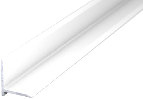 (12,83EUR/m) NALine Abschlussprofil Wand | 15 x 13 x 1000 mm | weiß Pulverbeschichtet | Innenwinkel | Bodentiefe Fenster Balkon Abschluss | Sockelprofil | Wandabschlussleiste von NALine
