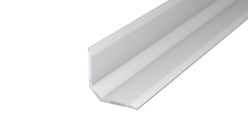 (12,93EUR/m) NALine Abschlussprofil | 19 x 19 x 1500 mm | silber eloxiert | Innenwinkel Treppenbelag | Bodentiefe Fenster oder Balkon Abschluss | Sockelprofil | Wandabschlussleiste von NALine