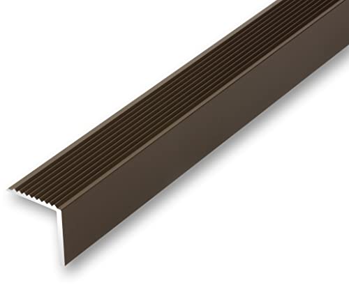 (14,18EUR/m) 30 x 30 x 1180 mm Treppenwinkel bronzefarben ungebohrt stabil Treppenkantenprofil Treppenkante Rutschhemmend von NALine