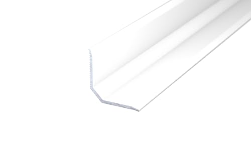 (14,49EUR/m) NALine Abschlussprofil Wand | 19 x 19 x 1180 mm | weiß Pulverbeschichtet | Innenwinkel | Fenster Balkon Abschluss | Dehnungsprofil | Sockelprofil | Wandabschlussleiste von NALine