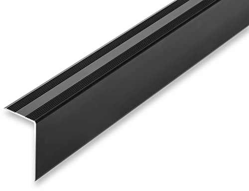 (21,14EUR/m) 30 x 52 x 1180 mm Treppenwinkel schwarz ungebohrt Treppenkantenprofil Treppenkante von NALine