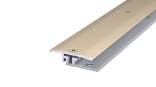 (21,41EUR/m) | Prinz LPS Design Übergangsprofil | 27 x 1000 mm | Sahara eloxiert | Für Belagstärken von 3,5-8,5 mm | Flaches Design ohne Zierrillen | von NALine