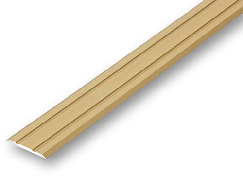 (7,40EUR/m) Übergangsprofil 25 x 900 mm goldfarben selbstklebend flach | Ausgleichsprofil | Nahtdeckprofil | Laminat Türprofil | Alu Leiste von NALine