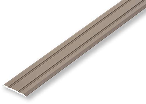 (7,80EUR/m) Übergangsprofil 25 x 900 mm Edelstahl-Look selbstklebend flach | Ausgleichsprofil | Nahtdeckprofil | Laminat Türprofil | Alu Leiste von NALine