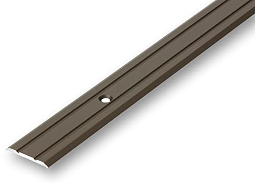 (8,64EUR/m) Übergangsprofil 25 x 1180 mm bronzefarben zum Schrauben flach | Ausgleichsprofil | Nahtdeckprofil | Laminat Türprofil | Alu Leiste von NALine