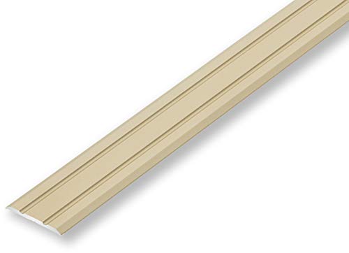 (9,40EUR/m) Übergangsprofil 25 x 1500 mm Sand selbstklebend flach | Ausgleichsprofil | Nahtdeckprofil | Laminat Türprofil | Alu Leiste von NALine