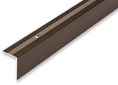 (17,18EUR/m) 30 x 42 x 1000 mm Treppenwinkel bronzefarben gebohrt inkl. Montageset Treppenkantenprofil Treppenkante Alu Winkel von NALine