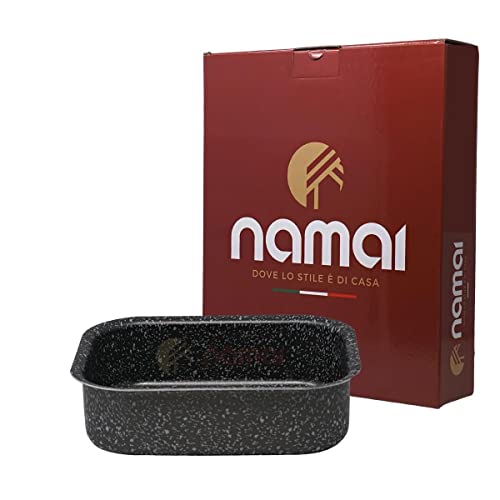 NAMAI - Auflaufform Klein 22cm x 15cm - Backblech Tief Spülmaschinengeeignet. Antihaft, Backblech Aluminium Einfache Reinigung, BackForm First-class Craft - lasagne auflaufform Made in Italy von NAMAI