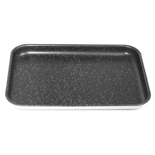 NAMAI - Pizza Pfanne - Pizza Teller 35CM x 25CM - Antihaftbeschichtung - Aluminium - Pizza Tray - Pizza Pan - Pizza Backblech - Pizza Blech - Made in Italy von NAMAI