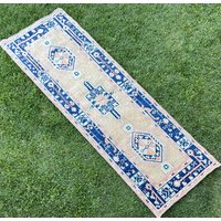 Cooler Teppich, Handgeknüpfter Moderner Wollteppich, Neuer Handgemachter Oushak Küchenteppich, Boho Teppich Läufer von NAMASTERUG