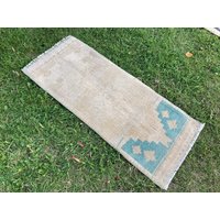 Kleine Teppich, Kleine Läufer Handgemachte Fläche Vintage 1'38 X3'28 Ft. Türmatte, Teppich Ped, Badezimmer von NAMASTERUG