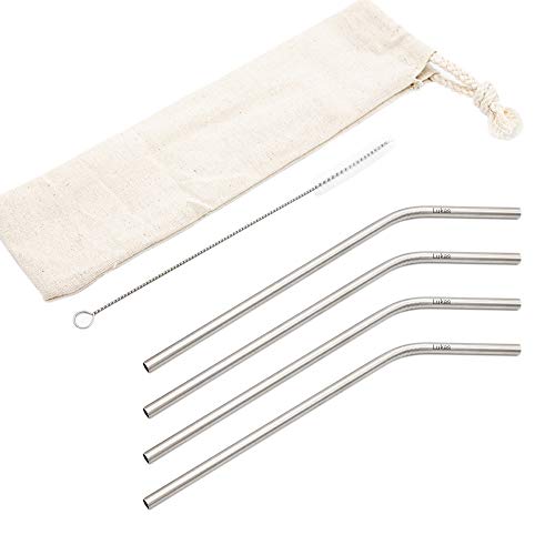 NAMENBAR Mehrweg Trinkhalm Strohhalm aus Edelstahl mit Namen/Gravur - personalisiert - persönliche Geschenkidee zu Weihnachten (Viererset) von Namenbar