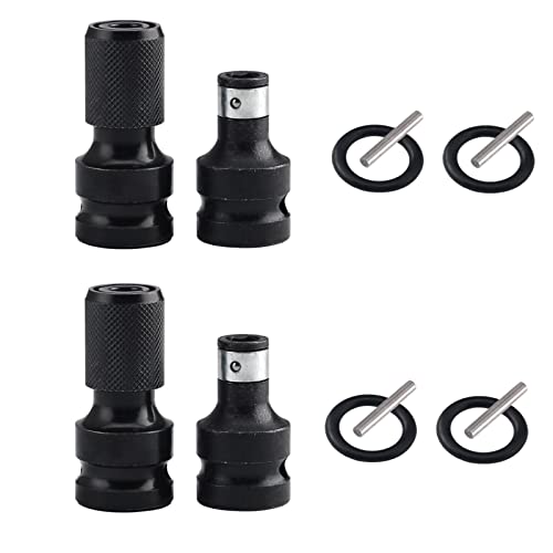 NAMIC 4 Stücke Sechskantschaft Stecknuss-Adapter, 1/2 Zoll bit Adapter, Teleskopadapter, Schlagschrauber bit Adapter, 1/2 bis 1/4 Innensechskant Teleskop bit Adapter für Schraubenschlüssel NAMIC 4 Stücke Sechskantschaft Stecknuss-Adapter, 1/2 Zoll bit Adapter, Teleskopadapter, Schlagschrauber bit Adapter, 1/2 bis 1/4 Innensechskant Teleskop bit Adapter für Schraubenschlüssel von Geakv