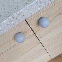 Blauer Runder Holzknauf Kindermöbel Blauer Runder Holzknauf Kindermöbel von NAMIIhardware