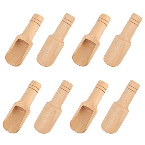 Mini Holzlöffel Salz Löffelchen Mini Holz Schaufel 8pcs 7.5cm Mini Gewürzlöffel Kleine Holzlöffel fur gewürze von NAMIS