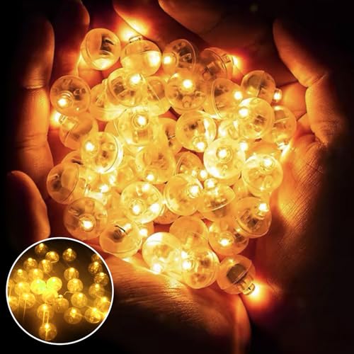 NAMIS 60 Stück Ballonlichter Mini LED Ballons Lichter Gelb Wasserdicht Luftballon Lichter Runde Ballonlicht für Hochzeit Geburtstag Party Weihnachten NAMIS 60 Stück Ballonlichter Mini LED Ballons Lichter Gelb Wasserdicht Luftballon Lichter Runde Ballonlicht für Hochzeit Geburtstag Party Weihnachten von NAMIS