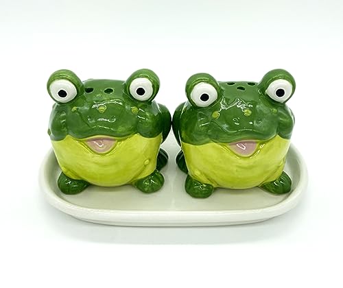 Salz- und Pfefferstreuer-Set, Keramik, Tiermotiv (Frosch) von NAMISAN