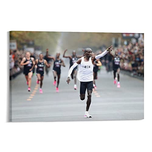 NAMNNE Foto Auf Leinwand 30 * 50cm Senza Cornice Eliud Kipchoge Human Limits for Kenyan Marathoners (2) Wall Art Picture Living Room Decor Home von NAMNNE