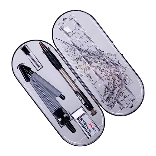NAMOARLY Komplettes Zeichenlineal-Set 5-teiliges Set Dreiecklineal Zirkel Radiergummi Für Schüler Und Lehrer NAMOARLY Komplettes Zeichenlineal-Set 5-teiliges Set Dreiecklineal Zirkel Radiergummi Für Schüler Und Lehrer von NAMOARLY