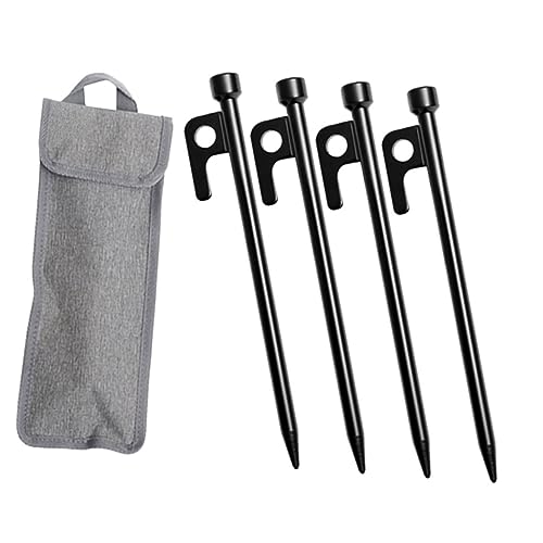 NAMOARLY 1 Satz Zeltheringe Metall Robuste Erdnägel für Camping Strand und Outdoor mit Tragetasche für Zelte Pavillons und Gartenbedarf von NAMOARLY