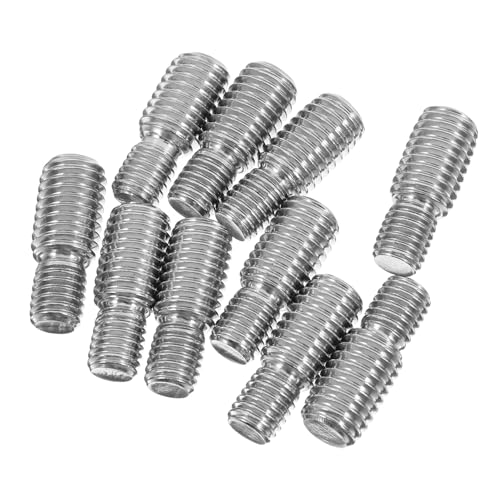 NAMOARLY 10 Stück Edelstahl Doppel end Gewindebolzen Gewindeadapter Schrauben für Möbel Rostfreie Verbindungselemente Stabile Gewindereduziermuffe für Möbelmontage von NAMOARLY