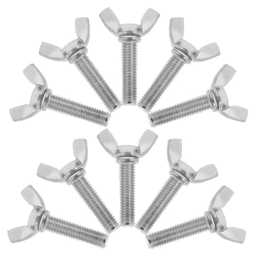 NAMOARLY 10 Stück Teiliges Flügelschrauben aus Rostfreiem Stahl Handfreundliche Sterngriffschrauben für Stabile Befestigung bei Möbelmontage und Mechanischen Reparaturen von NAMOARLY