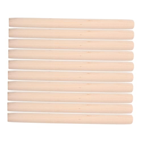 NAMOARLY 10 Stück Teiliges Kleine Holzstäbe aus Unbehandeltem Kiefernholz Runde Holzdübelstäbe zum Basteln Modellbau und DIY Projekten mit Natürlicher von NAMOARLY