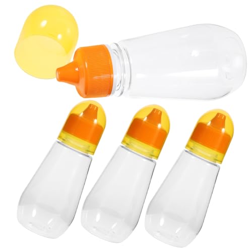 NAMOARLY 4 Honig Flasche Honig-Quetschflasche Mini-Honigglas Mini-Gewürze Behälter für Lebensmittel Marmeladenhalter Vorratsglas Füllung Vorratsdose Gewürz Flasche Flasche von NAMOARLY