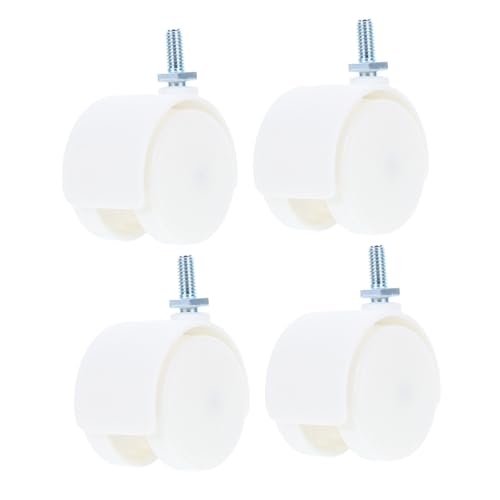 NAMOARLY 4 Stück Schwerlast Lenkrollen für Möbel und Bürostuhl Drehbar Geräuscharm Robuste Ersatzrollen für Parkett und Holzfußböden Einfache Montage ohne Werkzeug von NAMOARLY