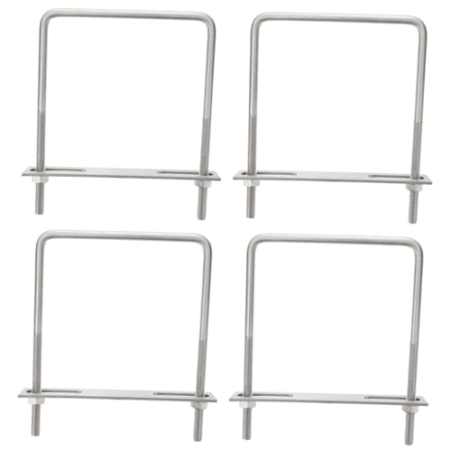 NAMOARLY 4 Stück Teiliges Edelstahl U Schelle Rechteckige U förmige Schrauben mit Hoher Härte Korrosionsbeständig für Bootsanhänger Holzbefestigung und Industrieanwendungen von NAMOARLY