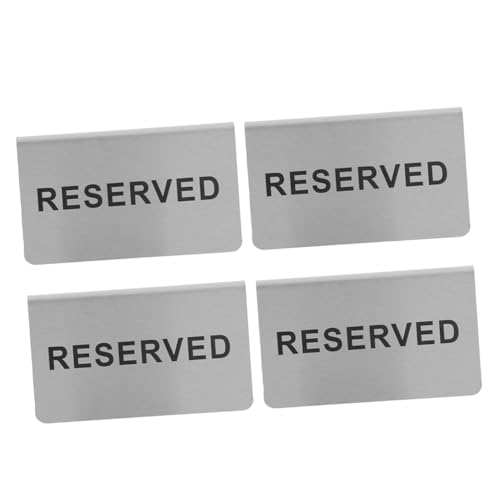 NAMOARLY Edelstahl Tisch Zeichen 4 Stücke Set Doppelseitige Design Veranstaltung Hochzeit Verwenden von NAMOARLY