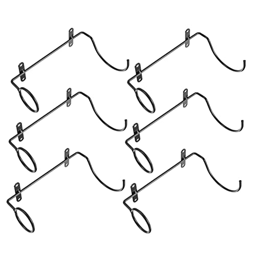 NAMOARLY 6 Stück Wandmontierte Rotweinregale Aus Metall Schwarz Modular Robuste Weinflaschenständer Für Zuhause Für Weinlagerung Und Präsentation von NAMOARLY