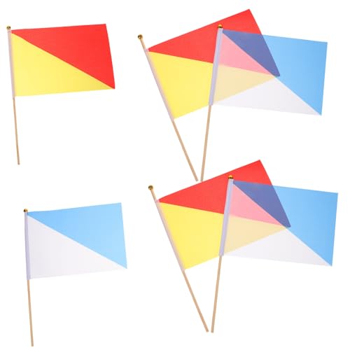 NAMOARLY 6 Stück evengers event Sportflagge erziehung Mehrzweck-Flagge army Stange Dirigieren Bootfahren Marine kommandierende Flaggen Signalbefehlsflaggen Spielsignal-Handflaggen Polyester von NAMOARLY