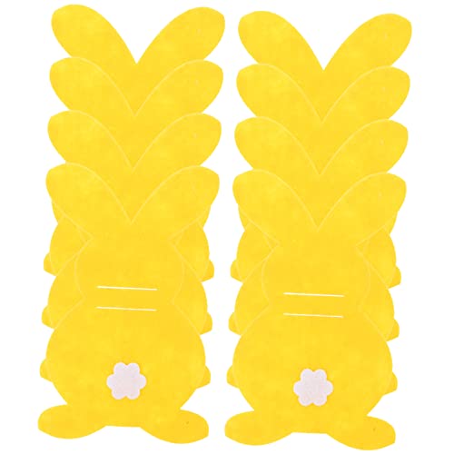NAMOARLY 8St Blumenhasen-Bestecktasche Organisatoren für Osterbesteck Besteckhalter osterdeko tisch ostern tisch Weihnachtsdekorationen Blumendekoration bezaubernde Bestecktaschen Tuch von NAMOARLY