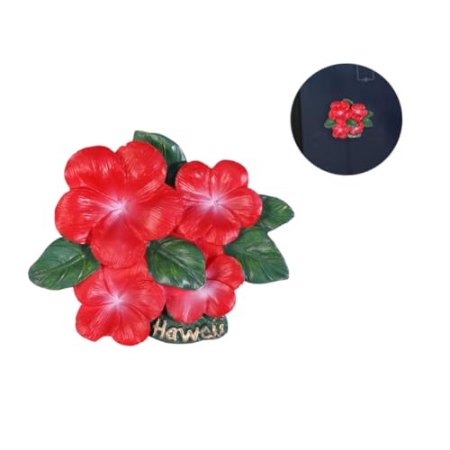 NAMOARLY Hibiskus Kühlschrankmagnet 3D Aus Harz Cartoon Blumen Magnet Für Wohnkultur Rot Für Kühlschrank Und Whiteboard Für Küche Und Büro von NAMOARLY