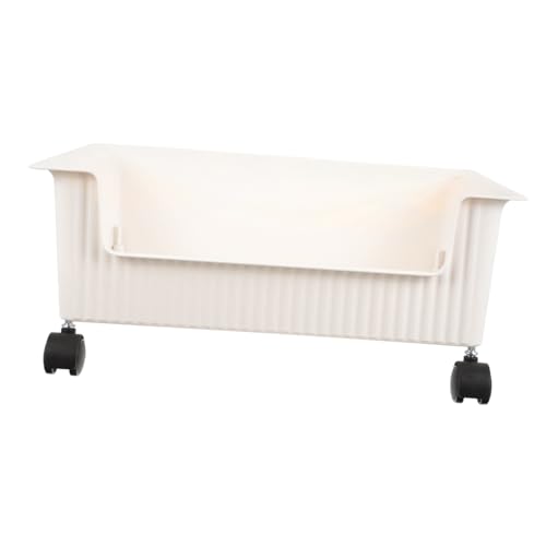 NAMOARLY Bücherregal Mit Flaschenzug Schreibtisch Kinderzimmer Bücherregal Auf Rädern Schlafzimmer Kinderbücherregal Räder Lagerregale Bücherwagen Mit Rädern Große Bewegliche von NAMOARLY