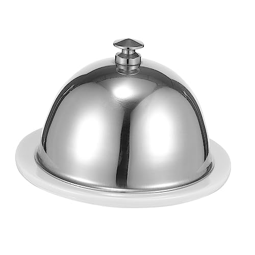 NAMOARLY Ceramic Butter Dish With Stainless Steel Cover Versatile Storage Plate für Butter Desserts und Snacks Leicht zu Reinigen und Sicher der Anwendung NAMOARLY Ceramic Butter Dish With Stainless Steel Cover Versatile Storage Plate für Butter Desserts und Snacks Leicht zu Reinigen und Sicher der Anwendung von NAMOARLY