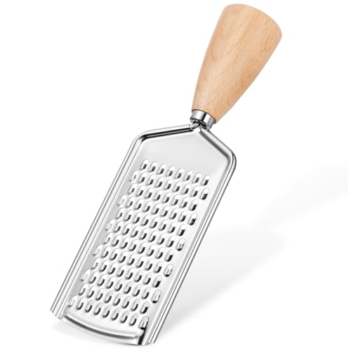 NAMOARLY Edelstahl Küchenreibe mit Ergonomischem Holzgriff Multifunktionaler Gemüseschäler zum Schnellen Reiben von Kartoffeln und Gemüse Rutschfest Leicht zu Reinigen Spülmaschinenfest NAMOARLY Edelstahl Küchenreibe mit Ergonomischem Holzgriff Multifunktionaler Gemüseschäler zum Schnellen Reiben von Kartoffeln und Gemüse Rutschfest Leicht zu Reinigen Spülmaschinenfest von NAMOARLY