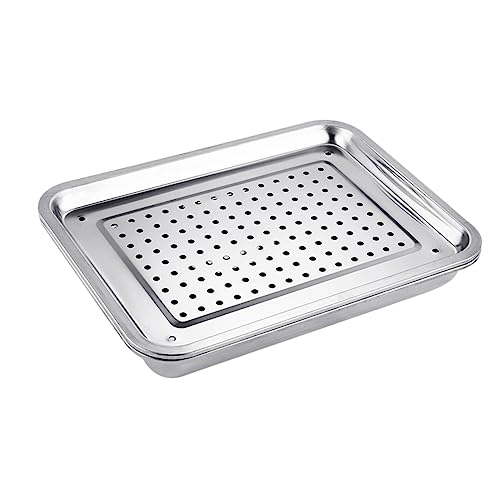 NAMOARLY Edelstahl -Tee -Set -Quadratschale hohles Teetablett Entwässerung des Teetabletts Teetablett japanisch Tablett zum Servieren von Tee Edelstahlschale Teebrett Silver NAMOARLY Edelstahl -Tee -Set -Quadratschale hohles Teetablett Entwässerung des Teetabletts Teetablett japanisch Tablett zum Servieren von Tee Edelstahlschale Teebrett Silver von NAMOARLY