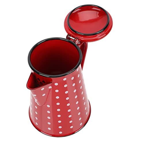 NAMOARLY Emaille Wasserkocher mit Henkel Retro Milchkanne für Induktions und Gasherd Hitzebeständig Einzigartiges Design für Kaffee und Tee von NAMOARLY