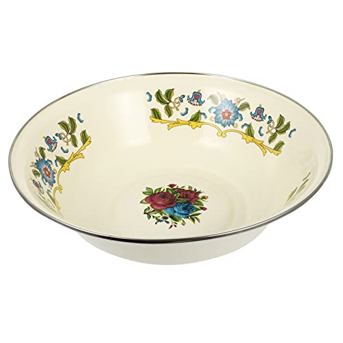 NAMOARLY Vintage Emaille Waschbecken Retro Suppenschüssel für Zuhause Vielseitig Einsetzbar als Aufbewahrung Leicht zu Reinigen und Praktisch für Küche und Restaurant NAMOARLY Vintage Emaille Waschbecken Retro Suppenschüssel für Zuhause Vielseitig Einsetzbar als Aufbewahrung Leicht zu Reinigen und Praktisch für Küche und Restaurant von NAMOARLY