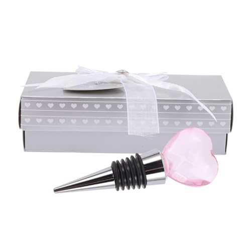 NAMOARLY Flaschenverschluss Aus Glas Herz-weinflaschenverschluss Kristallmaterial Weinretter Für Dekorative Aufbewahrung von NAMOARLY