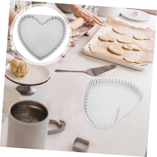 NAMOARLY Herzförmige Backform Aluminiumlegierung Antihaft Springform mit Abnehmbarem Boden Rostfrei Glatte Oberfläche für Kuchen und Käsekuchen Backen Praktisches Backblech für von NAMOARLY