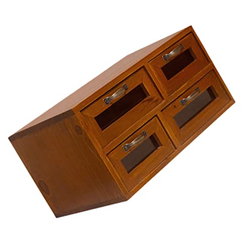 NAMOARLY Holz-aufbewahrungsbox Mit Schubladen Für Schreibtisch Organizer Büromaterialien Und Kosmetik Im Vintage-Stil Handgefertigt Langlebig Und Vielseitig Einsetzbar von NAMOARLY