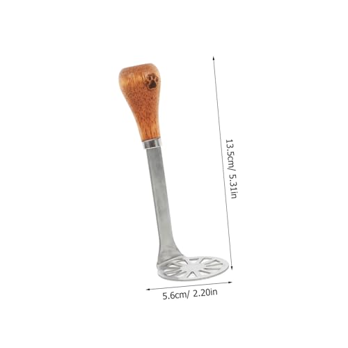 NAMOARLY Kartoffelstampfer mit Robustem Holzgriff Vielseitiges Küchenwerkzeug zum Pürieren von Kartoffeln Avocados und Babynahrung Kompakt und Langlebig für Effiziente Zubereitung von NAMOARLY