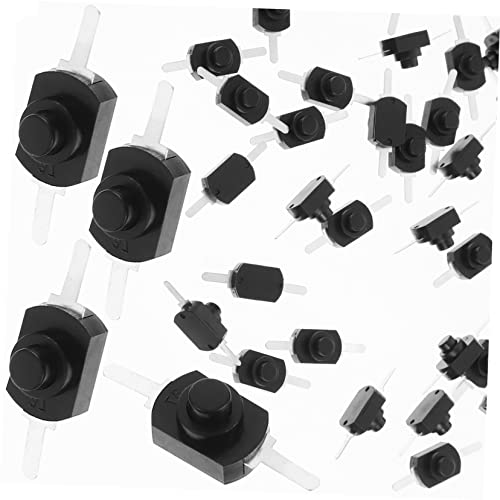 NAMOARLY 50 Stücke Selbstsichernde Druckknopf Mini Ein-aus Abs Metall Taschenlampe Rast Druckknopf von NAMOARLY