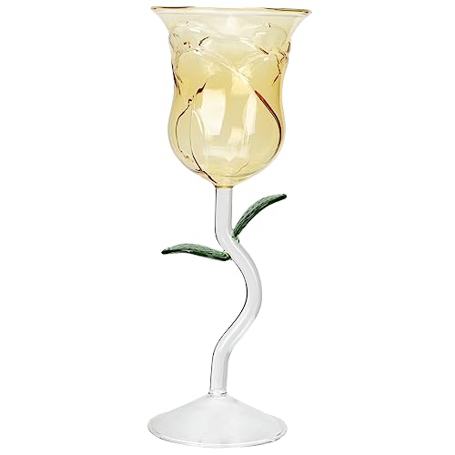 NAMOARLY Rosenblumen Weinglas ewige rose Gelb 200ml Kreativer Weinkelch FüR Valentinstag Hochzeit Party Eleganter Glasbecher FüR Rotwein Cocktail weingeschenke für frauen NAMOARLY Rosenblumen Weinglas ewige rose Gelb 200ml Kreativer Weinkelch FüR Valentinstag Hochzeit Party Eleganter Glasbecher FüR Rotwein Cocktail weingeschenke für frauen von NAMOARLY
