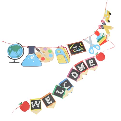NAMOARLY Welcome Back Banner Schulparty Deko Welcome Girlande Papier Wimpel für Klassenzimmer Fenster Türen Familienfeier Schulanfang Saison Dekoration NAMOARLY Welcome Back Banner Schulparty Deko Welcome Girlande Papier Wimpel für Klassenzimmer Fenster Türen Familienfeier Schulanfang Saison Dekoration von NAMOARLY