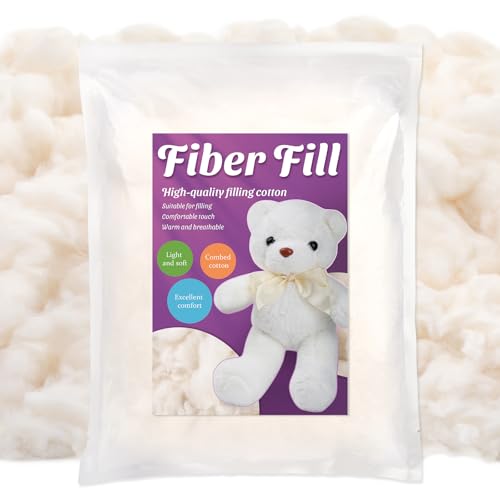 NAMOON 550g Baumwollfüllung, natürliche Baumwollfüllung für Stofftiere, Füllung zum Häkeln, weiche Kissenfüllung für Häkeltiere, Kissen, Füllung, DIY Handwerk NAMOON 550g Baumwollfüllung, natürliche Baumwollfüllung für Stofftiere, Füllung zum Häkeln, weiche Kissenfüllung für Häkeltiere, Kissen, Füllung, DIY Handwerk von NAMOON