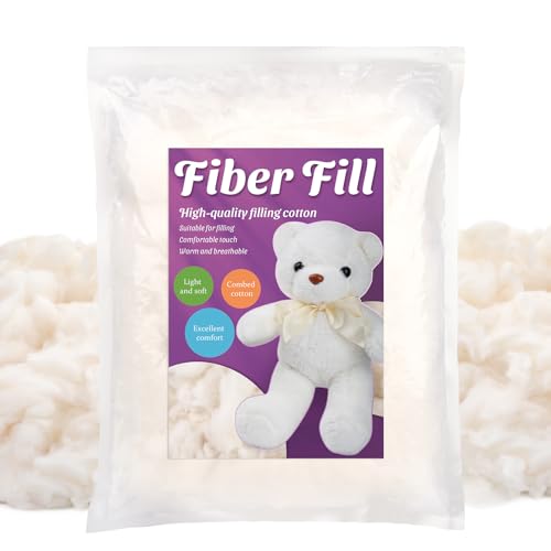 NAMOON 60 g gekämmte Baumwollfüllung, hochbelastbare Baumwollfüllung, Füllung für Stofftiere, Premium-Kissenfüllung für kleine gefüllte Kissen, Häkeln, Basteln, 60 g NAMOON 60 g gekämmte Baumwollfüllung, hochbelastbare Baumwollfüllung, Füllung für Stofftiere, Premium-Kissenfüllung für kleine gefüllte Kissen, Häkeln, Basteln, 60 g von NAMOON